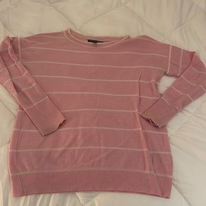 Banana Republic pink and white striped sweater